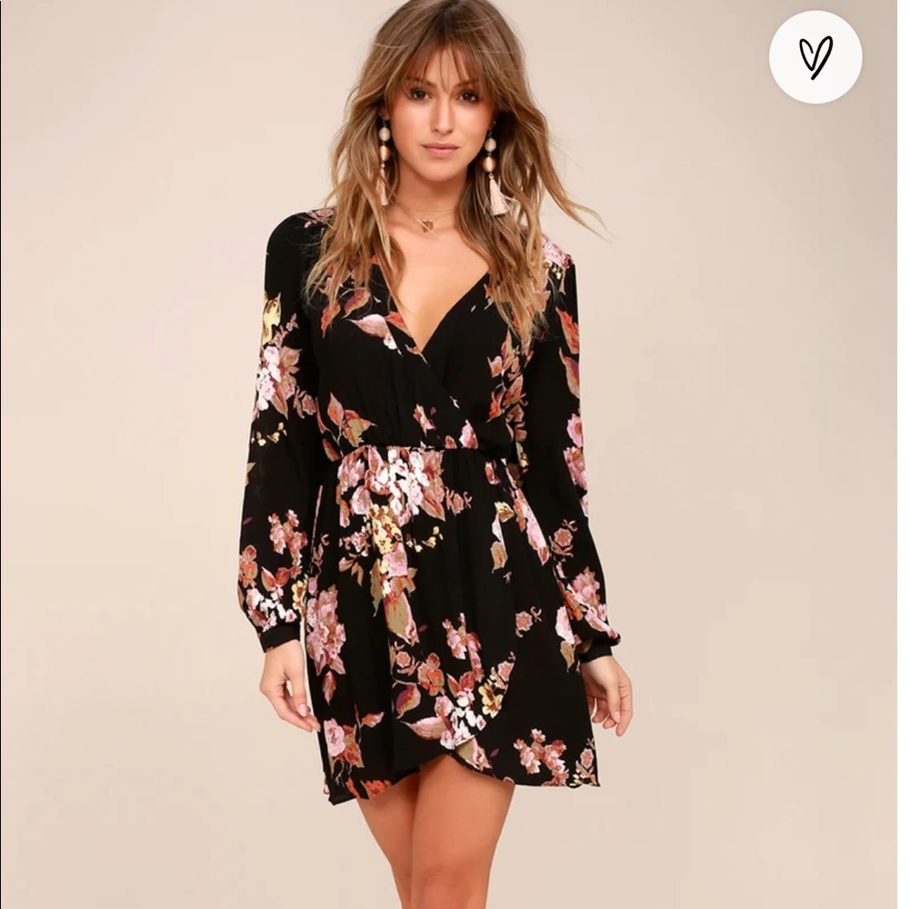 Lulu’s That’s A Wrap Dress in Blue